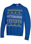 Main image for Mens Pitt Panthers Blue Champion Christmas Crew Sweatshirt