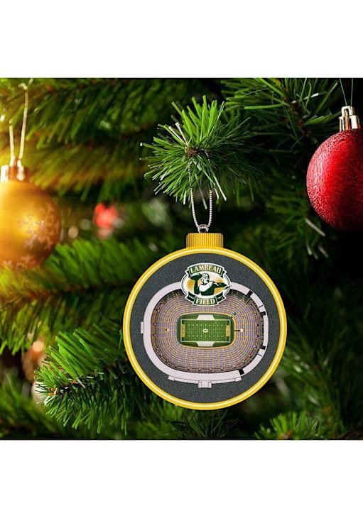 Green Bay Packers Stadium View Ornament - Green