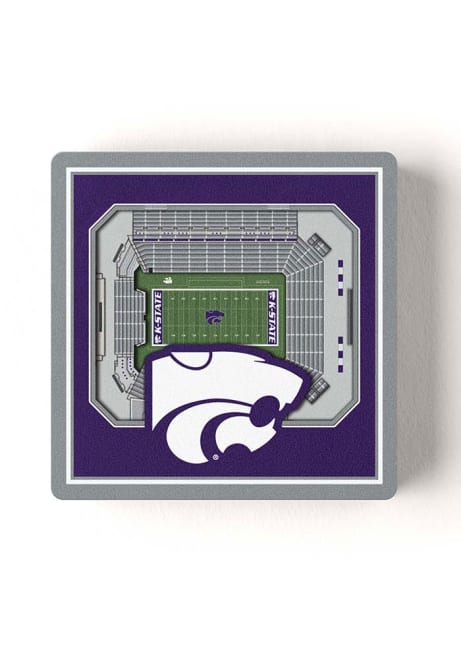 K-State Wildcats Purple 3D Stadium View Magnet