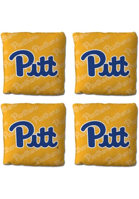 Yellow Pitt Panthers 4 pack Corn Hole Bags