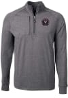 Main image for Cutter and Buck Inter Miami CF Mens Black Adapt Eco Knit Big and Tall Qtr Zip