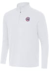 Main image for Antigua Chicago Cubs Mens White Alternate Intent Long Sleeve Qtr Zip Pullover