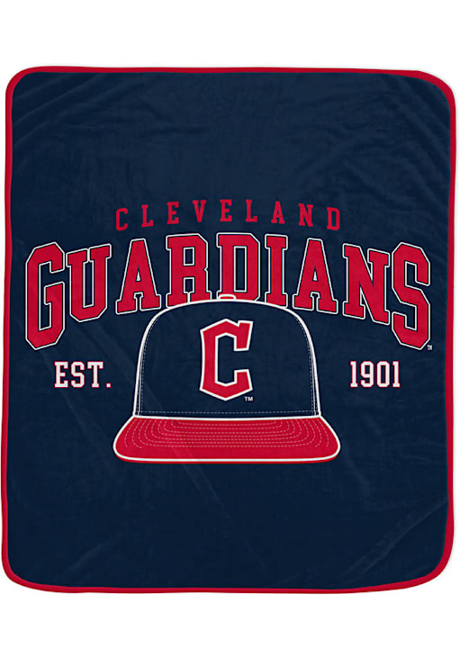 Cleveland Guardians Vintage Arch Block Fleece Blanket BLUE