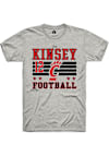 Main image for Zeb Kinsey Rally Mens Ash Cincinnati Bearcats Football NIL Striped Player T Shirt
