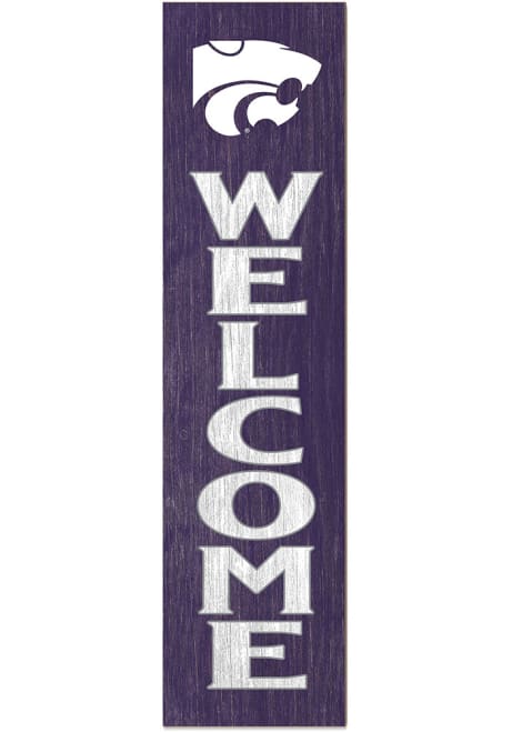 Purple K-State Wildcats Porch Leaner Sign