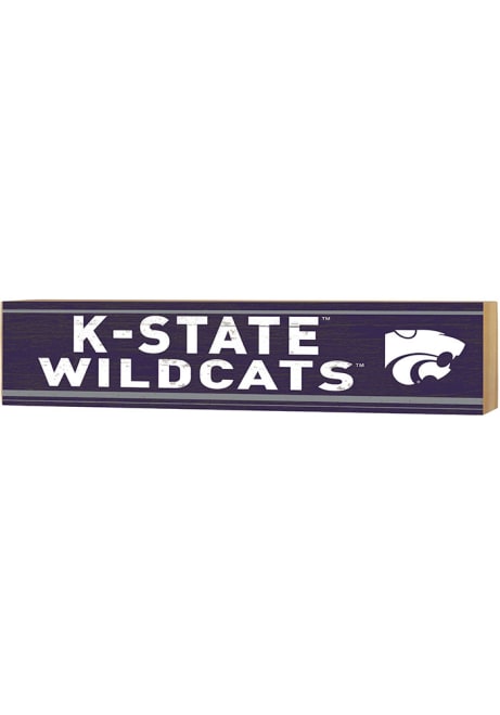 Purple K-State Wildcats Spirit Block Sign