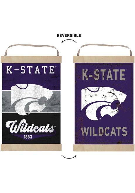 Purple K-State Wildcats Reversible Banner Sign