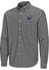 Main image for Mens Washington Huskies Black Antigua Porter Long Sleeve Dress Shirt