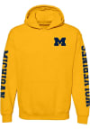 Main image for Mens Yellow Michigan Wolverines Double Sleeve Print Hooded Sweatshirt