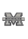 Michigan Wolverines Chrome Car Emblem - Silver