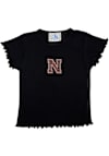 Main image for Girls Black Nebraska Cornhuskers Lettuce Edge Short Sleeve Fashion T-Shirt