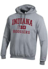 Main image for Mens Indiana Hoosiers Grey Champion Big Ten Powerblend Hooded Sweatshirt