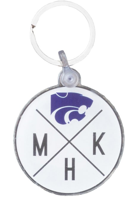 Purple K-State Wildcats Powercat Keychain