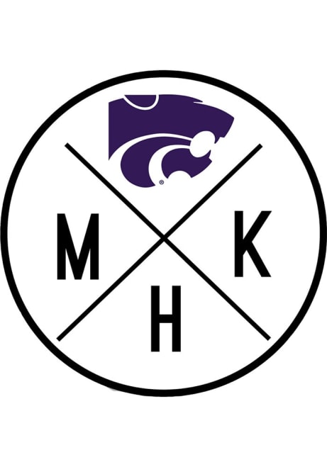 White K-State Wildcats Powercat Stickers