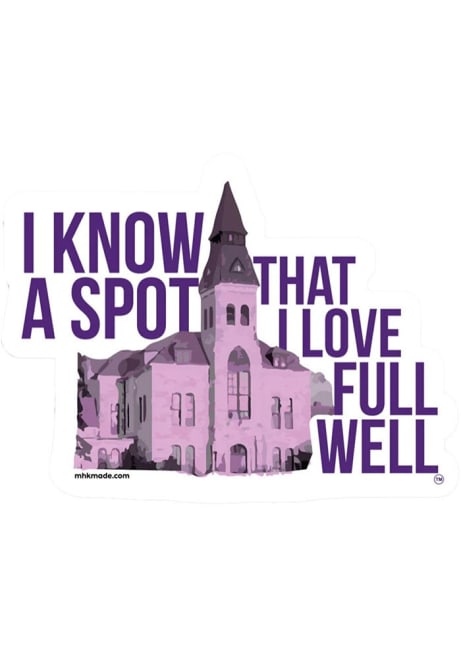 Purple K-State Wildcats I Know a Spot Stickers