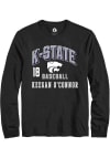 Main image for Keegan O'Connor Mens Black K-State Wildcats NIL Arch Logo Long Sleeve Player T Shirt