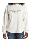 Main image for Flying Colors Michigan State Spartans Womens Ivory Carly Corduroy Crew Sweatshirt
