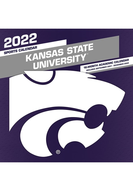 Purple K-State Wildcats 12X12 Team 2022 Wall Calendar