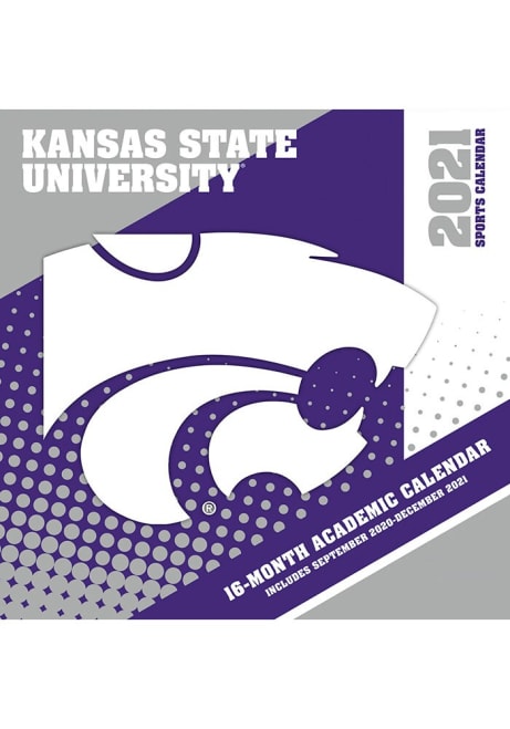 Purple K-State Wildcats 2021 12x12 Team Wall Calendar