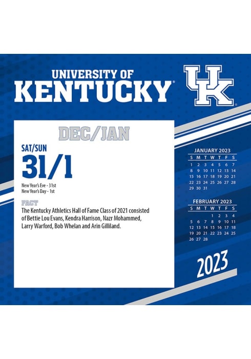 Kentucky Wildcats Boxed Daily 2023 Calendar