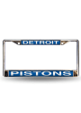 Detroit Pistons Team Name Chrome License Frame