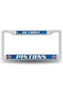 Detroit Pistons Plastic White License Frame
