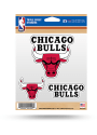 Chicago Bulls 3PK Auto Decal - Red