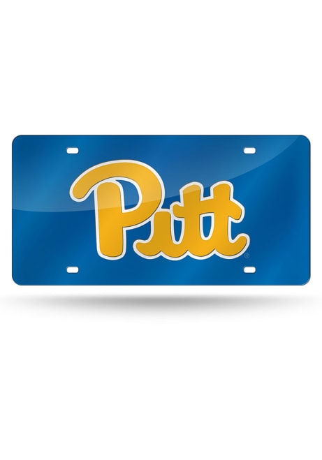 Blue Pitt Panthers Team Color Laser License Plate