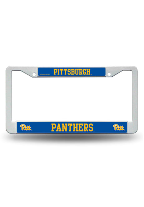 Grey Pitt Panthers Chrome License Frame
