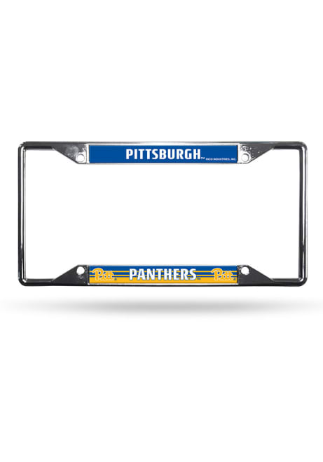 Blue Pitt Panthers Team Color Chrome License Frame