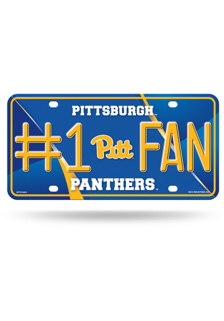 Blue Pitt Panthers #1 Fan License Plate