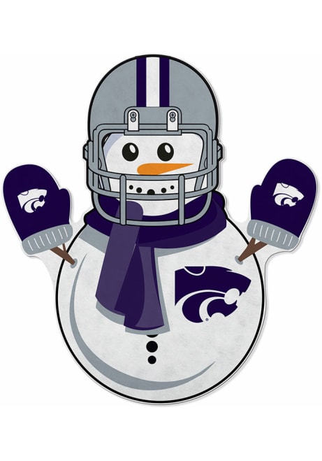 Purple K-State Wildcats Snowman Pennant