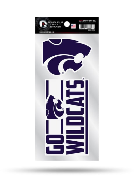 Purple K-State Wildcats Double Up Decal