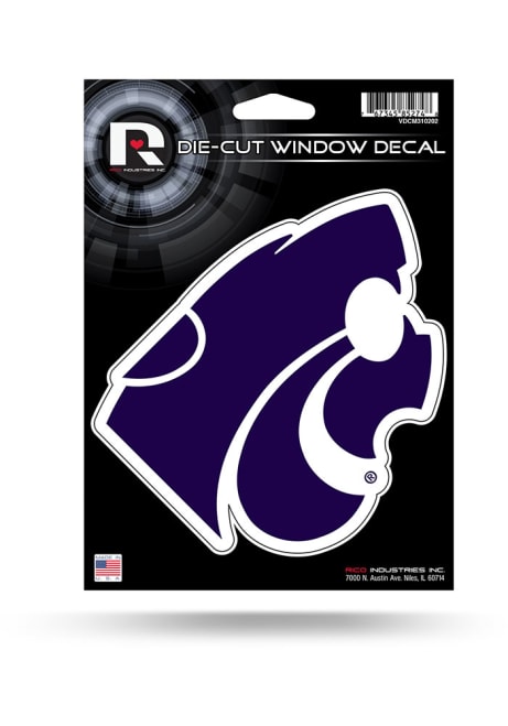 Purple K-State Wildcats Medium Die Cut Decal