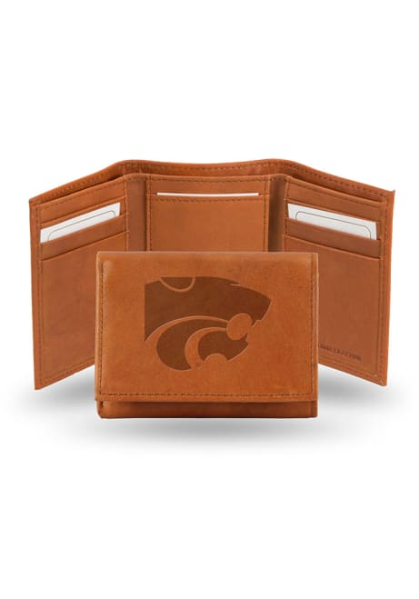 Embossed K-State Wildcats Mens Trifold Wallet