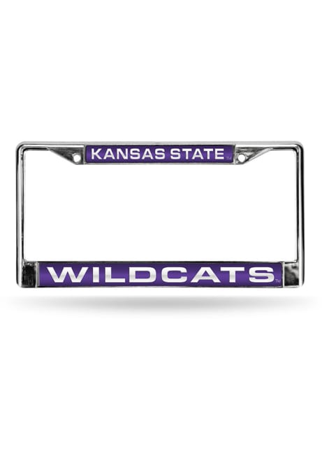 Purple K-State Wildcats Chrome License Frame