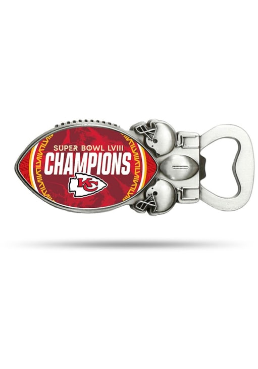 Kansas City Chiefs Super Bowl LVIII Champs Design Bottle Opener Red