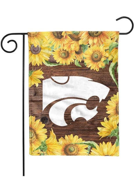 Purple K-State Wildcats Sunflower Garden Flag