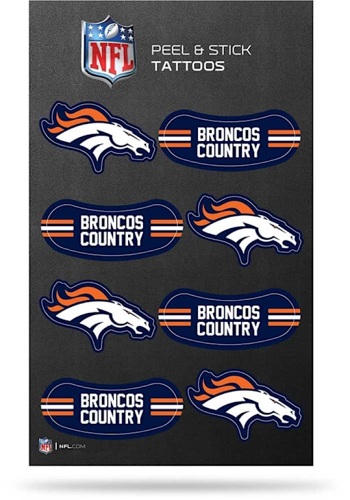 Denver Broncos ORANGE Pack Tattoo 7145427