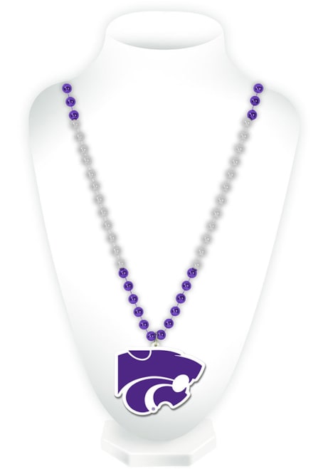 Purple K-State Wildcats Medallion Spirit Necklace
