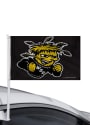 Wichita State Shockers 11x14 Black Nylon Car Flag - Black