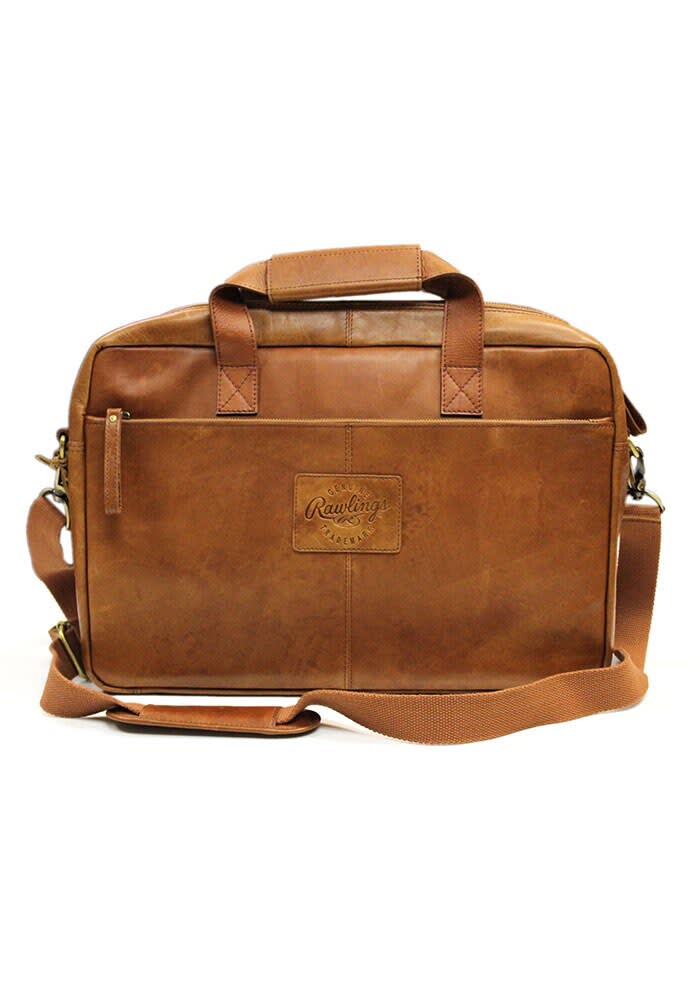 MLB Gear Brown Rawlings Leather Messenger Bag Luggage