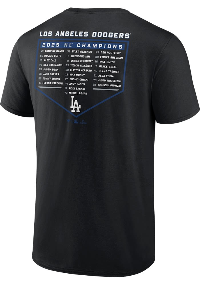 Los Angeles Dodgers BLACK 2025 LCS Champions Bloop Single Roster