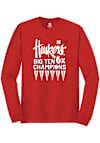 Main image for Mens Nebraska Cornhuskers Red Summit Sportswear Big Ten 6x Volleyball Champions Tee