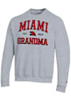 Main image for Mens Miami RedHawks Grey Champion Est. Date Grandma Powerblend Crew Sweatshirt