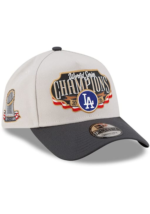 New Era Los Angeles Dodgers Locker Room 2025 World Series Champions 9FORTY A-Frame Adjustable Hat..