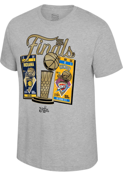 Oklahoma City Thunder Ash 2025 Finals Ticket Matchup vs Pacers Short Sleeve T Shirt