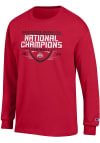 Main image for Mens Ohio State Buckeyes Red Champion 2024 Football National Champion Gridiron Jersey Tee