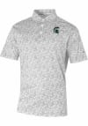 Main image for Mens Michigan State Spartans Grey Columbia Heat Seal Westside Country Short Sleeve Polo Shirt