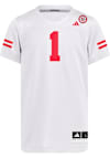 Main image for Youth Nebraska Cornhuskers White Adidas Replica No 1 Football Jersey Jersey